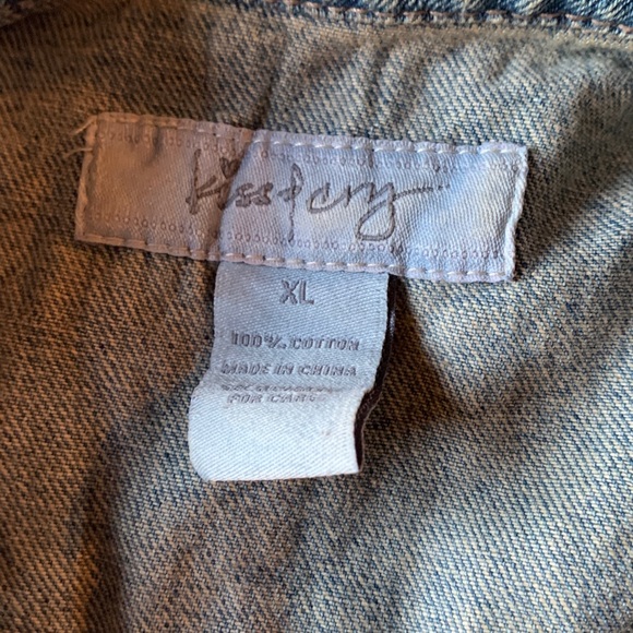 Kiss & Cry Studded Goth Denim Vest - Picture 6 of 16